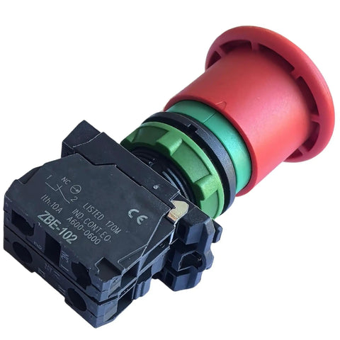 Top Quality Heavy Duty Emergency Stop Switch Assembly 194749 For Skyjack Scissor Lifts featuring red push button and black connector.