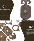 Solid Brass Cabinet Pulls 2 Pack Chinese Style Drawer Handles Antique Copper Finish Thickened Door Pulls For Wardrobe