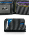 Slim RFID Leather Bifold Wallet For Men Minimalist Card Holder For 6 To 11 Cards With ID Window And Cash Slot
