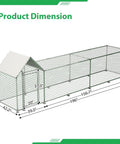 Heavy-Duty Galvanized Steel Chicken Coop Run Built Tough For Backyard Poultry Housing With Weather-Resistant Cover And Secure Mesh Enclosure 1x1 Plus 4m Run For Easy, Safe Outdoor Containment dimensions diagram