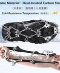 Grippy Ice Cleats For Boots And Shoes With Stainless Steel Micro Spikes, Snow Traction Grips, XL size with TPE rubber body