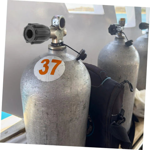 Scuba Tank Valve Replacement Part For Tight Seal And Top Notch Safety, Compact Cylinder Valve Accessory in action on a scuba tank
