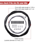 4 Pack Bike Gear Cables Kit For Mountain And Road Bikes Universal Shift Cables With PVC Coated Stainless Steel Wire