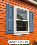 Installed 18 Pack 3 Inch Vinyl Shutter Fasteners Kit With Lok Pins Screws Pegs Shutter Spikes And Anchors For Window Panels