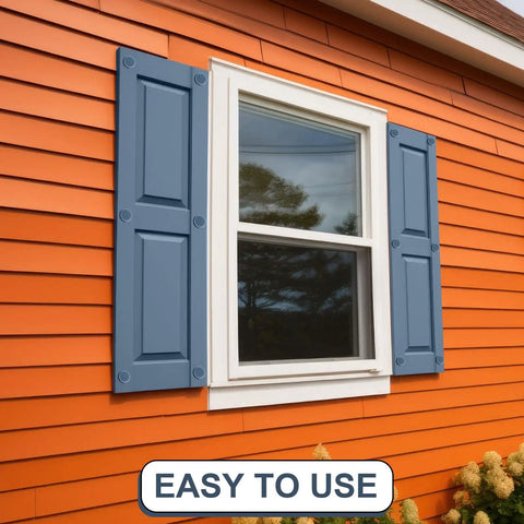 Installed 18 Pack 3 Inch Vinyl Shutter Fasteners Kit With Lok Pins Screws Pegs Shutter Spikes And Anchors For Window Panels