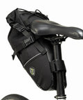 Inova Light Bike Saddle Bag Water Resistant Cordura 1000D mounted under bicycle seat, large underseat storage for bikepacking