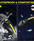 3 Pack Rechargeable LED Headlamps With 7 Modes And Red Light For Adults, ultra bright waterproof feature, black band
