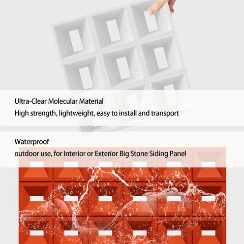 Lightweight Hollow Wall Panel Set 2 Pack 20x60 cm White Partition Blocks With Mounting Kit For Art Backgrounds Room Dividers And Home Decor Durable ABS Panels For Easy DIY Installation And Clean Modern Look, white ABS panel close-up