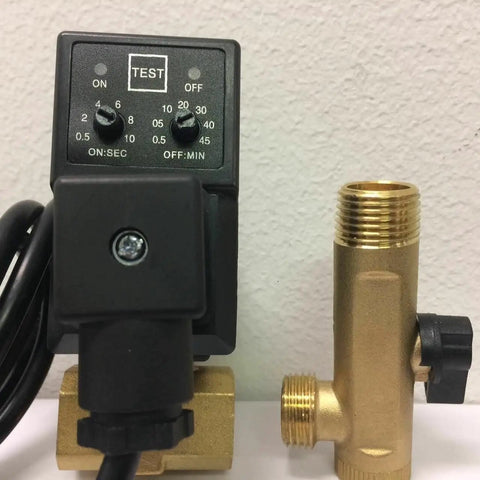 115 Volt Automatic Electronic Timer Moisture Drain Valve For Air Compressors And Air Tanks with brass body and power indicator