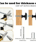 Set Of 4 Acrylic Beach Dolphin Cabinet Knobs installation with screws for thickness 0.59 to 1.57 inches