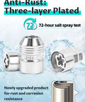 Secure Your Rig With This Badass Set Of Five Wheel Lock Nuts Designed For Real Tough Use Featuring 1 2 20 Thread Size 60 Degree Cone Seat 1.27 Inch Length And Anti Theft Protection For Trucks And Trailers, showcasing chrome wheel lock bolts with anti-rust plating.