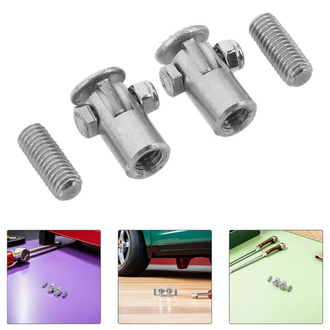 Two Piece Auto Sheet Metal Dent Repair Tool Set With Iron Changeover Heads Ultra Portable Mini Dent Removal Kit For Cars To Fix Dents And Dings On The Go Beefy Slider Head For Even Pressure, steel heads and threaded pins
