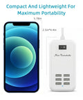 Six Port USB Charger Hub With US Plug Desktop Power Wall Adapter Cable Included Travel Charging Station For Six USB Devices