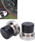 2Pcs Boat Trailer Bearing Protectors with Covers, Stainless Steel Wheel Center Grease Caps, 2.717 Inch, Auto Check Window