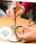 Eyeglass Frame Gaskets And Metal Flat Washers Must Have Kit With 200 Pcs Replacement Screws For Rimless Glasses Quick Repair And Durable Maintenance For Long Lasting Eyewear Life shown in use