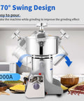 Electric Grain Mill 2600W High Speed Grinder for Home Use 36000 RPM Dry Grinding 270-degree swing display