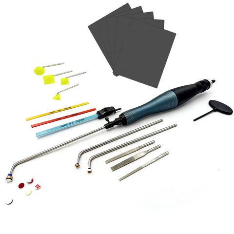 Shop Ready Hella Durable Pneumatic Pencil Die Grinder Kit 68 Piece Air Powered Micro Polisher Set With Round Square Triangle Grinding Heads For Deburring Engraving And Metalworking Projects