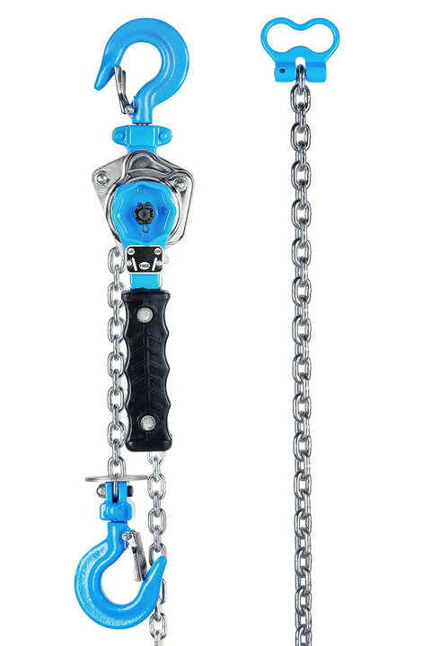 Quarter Ton Lever Chain Hoist Heavy Duty Pro Grade Ratchet Puller With Five Foot Lift And Pull Length For Workshop And Job Site