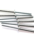 Aluminum Blind Rivet Set 60 Pcs 3/16 By 1-3/16 In Dome Head Open End Self Plugging Beefy Fasteners Rust Proof Lightweight Durable