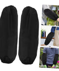 Get Your Arms Covered With These Tough As Nails Extended Black Arm Sleeves 2 Pairs Pack Oilproof Guards in use during gardening.