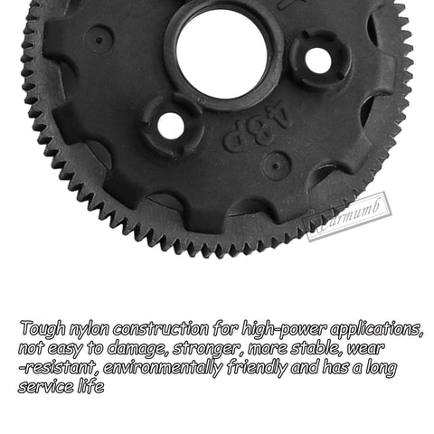 One Tenth Scale Slash Rustler Stampede Bandit 2WD VXL XL5 Beefed Up Spur Gear Upgrade Kit Tough Nylon 76T 48P 86T Gears Durable Replacement Parts Five Piece Set Replaces 4686