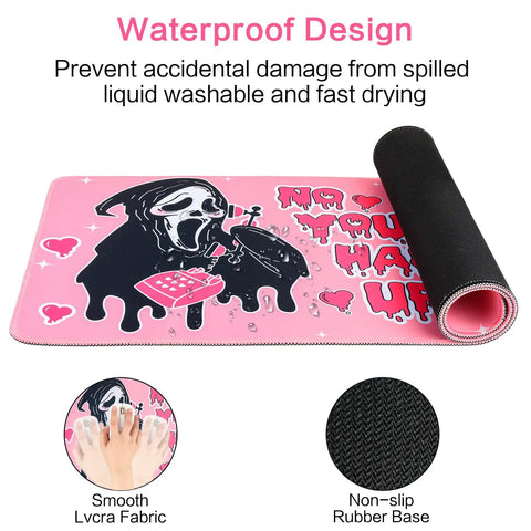 Pink Large Gaming Mouse Pad 31.5 By 11.8 Inches Desk Mat With Anti Skid Rubber Base Soft Comfortable And Durable Surface