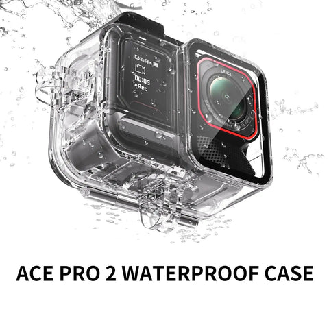 Waterproof Housing Case for Insta360 Ace Pro 2 Camera Deep Sea 45m 148ft Protection Shell for underwater use.