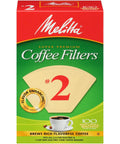 Natural Brown Cone Coffee Filters Size Two, 100 Count Two Pack, Microfine Flavor Enhancing Perforations And Double Crimped Design