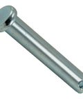 Universal Clevis Pins 1/4 Inch By 1-1/2 Inch Steel Pins Zinc Plated For Home, Farm, Auto, And Industrial Use 8 Pack Ready For Quick, Durable, Secure Fits In Any Project, close-up of zinc plated steel clevis pin