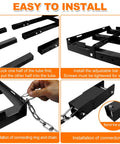 Step-by-step assembly for 8 Ft Drag Harrow Driveway Grader For Gravel Sand Lawn And Soil Heavy Duty Tow Behind Lawn Rake.