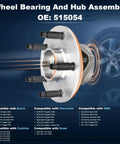 Front Or Rear Wheel Bearing Hub Assembly Drop In Ready For Buick LaCrosse Allure Regal 2010-2017, Cadillac CTS XTS 2014-2016 AWD And FWD, Chevrolet Equinox 2010-2017, Impala Malibu 2010-2017, GMC Terrain 2010-2017 5 Lug ABS shown with specifications and compatibility details