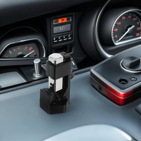 Heavy Duty Hammer Lug Crimping Tool For Automotive Wiring And Industrial Projects on car dashboard, durable design for precise crimping.