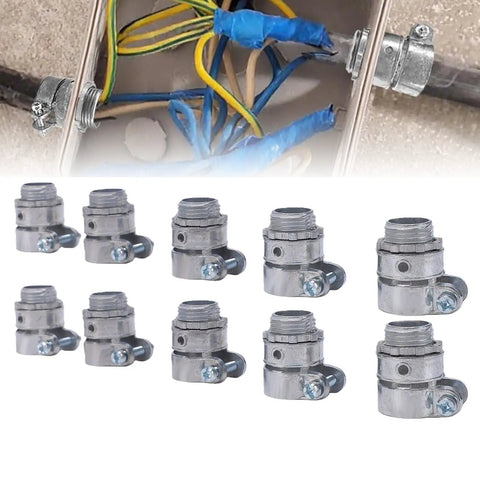 Hassle Free Squeeze Connectors 1/2 Inch Push In Fitting For Dry Indoor Projects No Sweat Wiring With Rock Solid Die Cast Zinc Alloy Pack Of 20