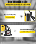 Powerful 750W Magnetic Drill Press With Strong 8500N Magnet Force features ergonomic handle and rocker-type lifting rod.