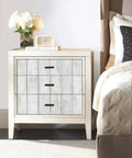 Bedroom nightstand with Shiplap Peel And Stick Wallpaper White Wood Plank Vinyl Wrap For Walls Countertops And Furniture