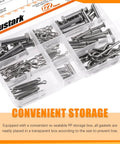 All In One 122 Piece Cotter Pin Kit In 15 Sizes Including M1.5 M2 M3 M4 M6 M8 Made From 304 Stainless Steel With Cotter Pins R Shaped Pins And Clevis Pins For Automotive Repairs And Mechanical Projects Gearhead Approved in transparent case