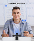 Lock In With This Crisp 4K Ultra HD Webcam Featuring A Broad 120 Degree Wide Angle Lens Smooth As Butter Zoom Meetings And Twitch Streams Reliable Usb PC Camera For Your Daily Hustle, showcasing PD Fast Auto Focus feature.