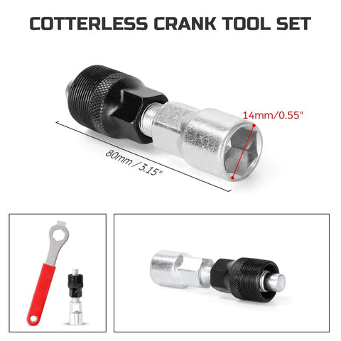 Do-It-All Bike Repair Tool Kit With Crank Extractor, 16mm Spanner And Wrench, Chain Whip Remover, Heavy Duty Steel for Home Mechanics