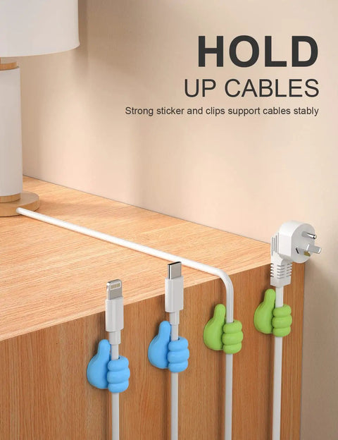 12 Pack Multicolor Thumb Cable Clips Blue Green Pink For Desk And Nightstand, Adhesive Cord Organizer For Chargers, Cords, And Small Accessories, Perfect For Office, Home, Car And On The Go Cable Management