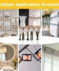 Collage of home interiors showcasing Self Drilling Drywall Anchors Kit 150Pcs With Screws Zinc Plated Steel in use