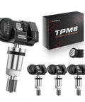 Chevrolet Silverado GMC Sierra 433MHz TPMS Sensor Pre Programmed Replacement For 2019 2025 Silverado 1500 2500 3500HD Tahoe Yukon Escalade Suburban 2020 2025 Replace OE 13598773 13540603 4 Pack Plug And Play, 4 sensors and box