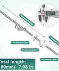 Big Time Bathroom Sink Pop Up Drain Fix Kit Featuring Heavy Duty Chrome Pivot Rod Assembly measuring 128mm and 180mm total length.
