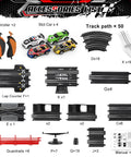 3 In 1 Slot Car Race Track Set With 4 High Speed Cars Includes Circular Overpass And Flash Tracks 1 To 43 Scale Remote Control Racing accessories overview