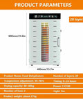 Top Tier Kitchen MVP Heavy Duty Electric Food Dehydrator With Rust Resistant Stainless Steel Trays 16 To 20 Layers 1350W Jerky Dryer front view with adjustable temperature.