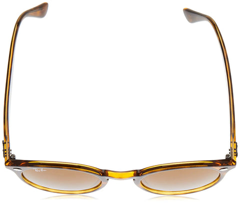 Unisex Round Sunnies With 49Mm Light Havana Frame And B-15 Brown Lenses, Lightweight Italian Made Design, Riveted Temples