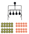 Resetting Steel Target Set For Airsoft BB Guns And Rimfire Caliber 22 And 177 Self Resetting Indoor Outdoor Shooting Practice Target