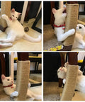 Cat playing with a 8mm jute rope thick twine 50 feet heavy duty natural fiber scratch post