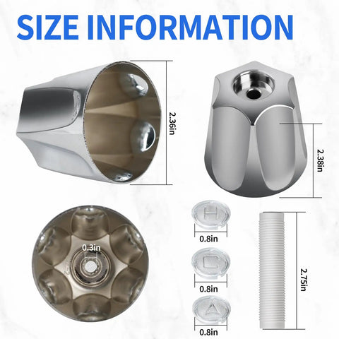 81428 Tub And Shower Knob Replacement Kit For Price Pfister Verve Tub And Shower Handle Chrome Finish size details