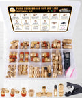 60 Pcs Brass DOT Air Line Fittings Kit Pro Grade Push Lock and Push to Connect Fittings with NPT Thread in plastic organizer box