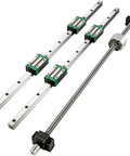 Beefy HGR20 1500mm Linear Guide Rail Kit with 2 rails, 4 blocks, RM1605 ballscrew, ball nut, BF12 BK12 nut, and 6.35x10mm plum coupling.